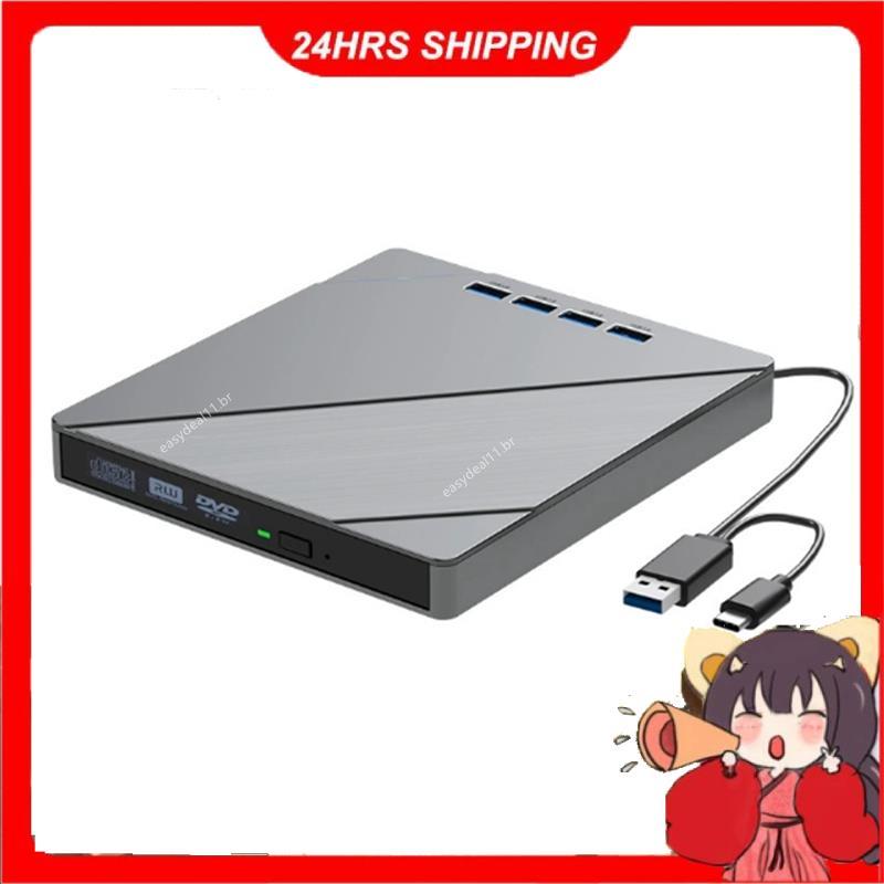 Leitor De Unidade De Disco De CD/DVD 7 Em 1 Externo USB 3.0 Portátil Blu Ray Para Laptop , Queimador De Slots Escritor