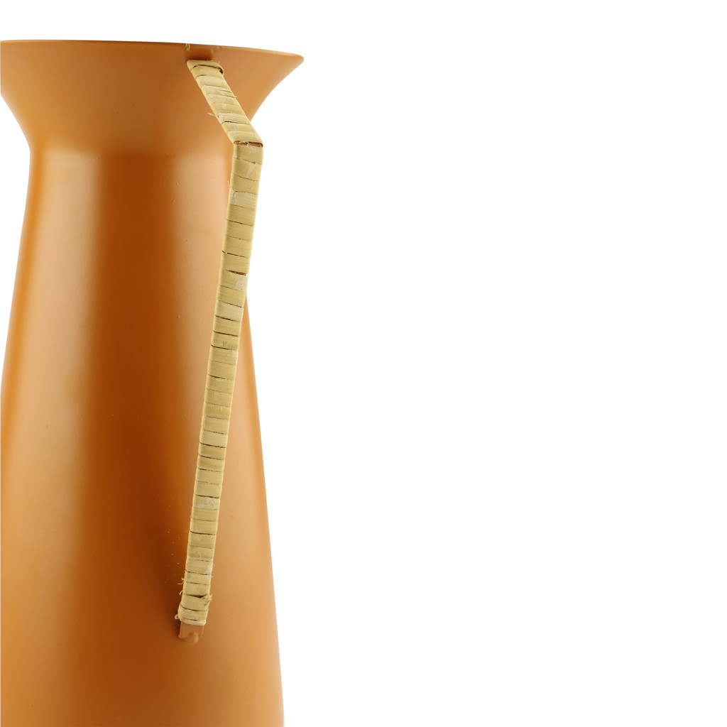 Vaso de flor Caicara em ferro 33cm terracota -L Hermitage