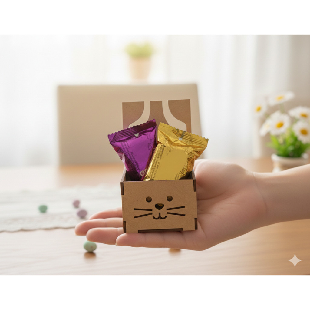 Kit Mini Caixinha de Páscoa MDF Lembrancinha Presente Chocolates Doces Personalizada Decoração Festa Infantil