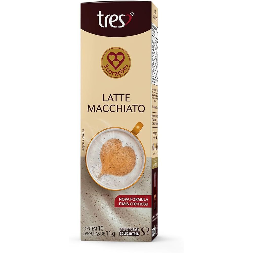 Capsula de Café Expresso 3 Corações Latte Macchiato 10 UN em Oferta na Shopee
