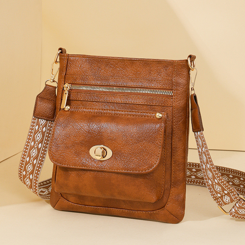 Bolsa Feminina de Couro PU Macio para Primavera, Bolsa Simples de Ombro Único, Mochila Grande e Moderna para Mulheres.