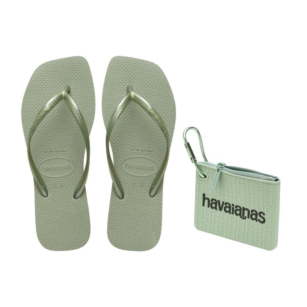 Kit Havaianas - Chinelo Havaianas Slim Square e Porta Cartão Havaianas