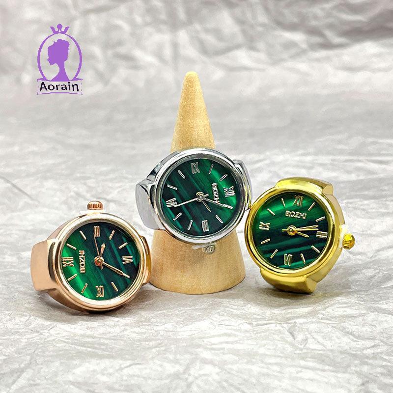 ANTH Dedo Relógio Anel Movimento Criativo Acessórios De Moda Vintage Liga Escudo De Quartzo Masculino Jóias Feminino .