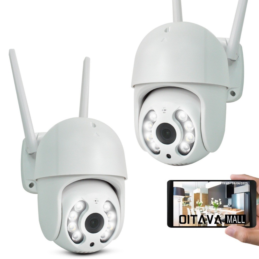 Kit Câmera Segurança WiFi A8 Yoosee 3MP PTZ Visão Noturna Áudio 360° - ESCOLHA POR QUANTIDADE em Oferta na Shopee