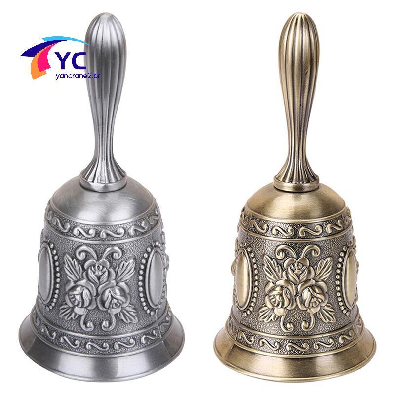 Imagem YCBR Manual Sino Meditação Mão Estilo Retro Luy Jantar Oração Portátil Tibetano Budista Serviço Artesanal De Bronze Deco