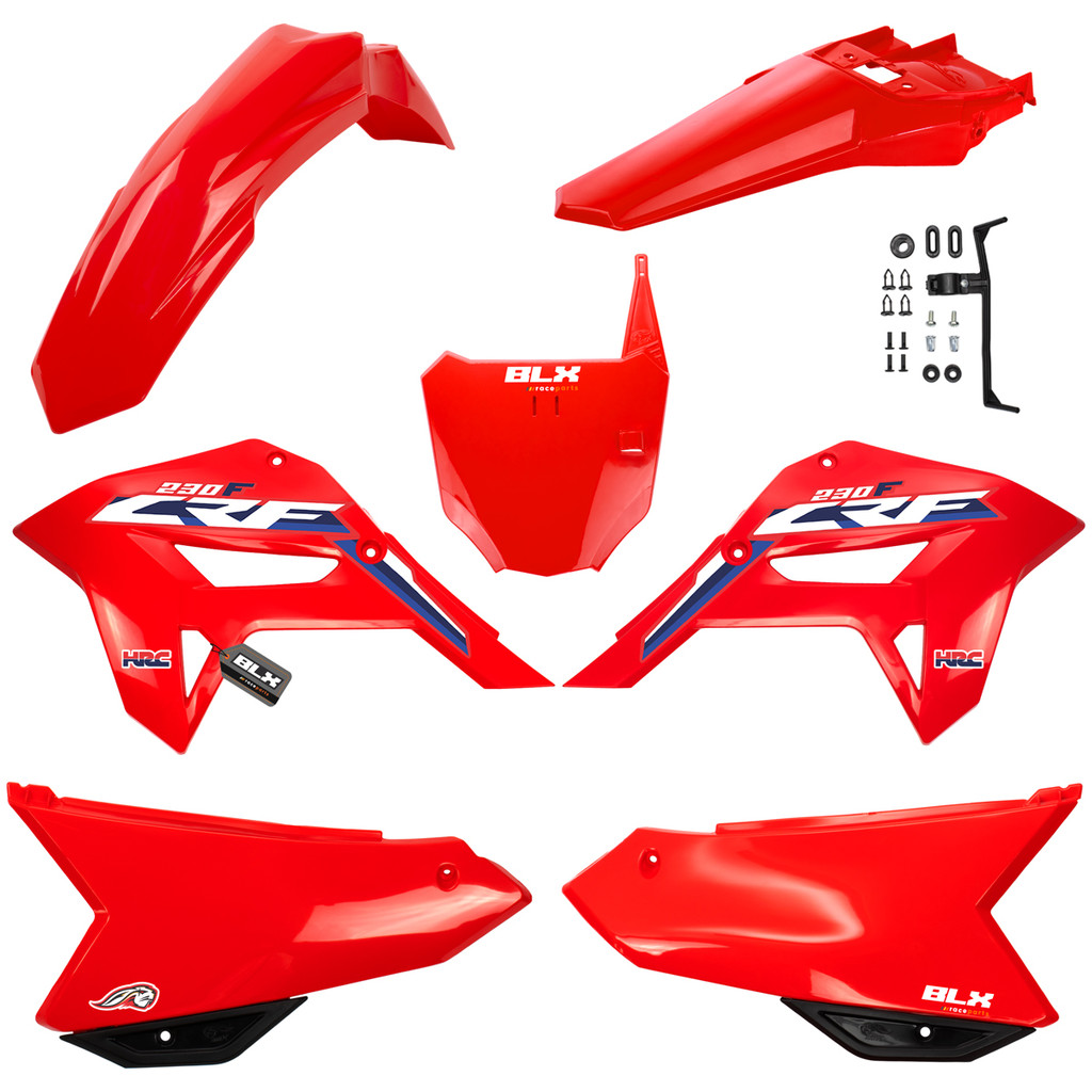 Kit Plástico Roupa Crf 230 Ride F21 C Number E Adesivo