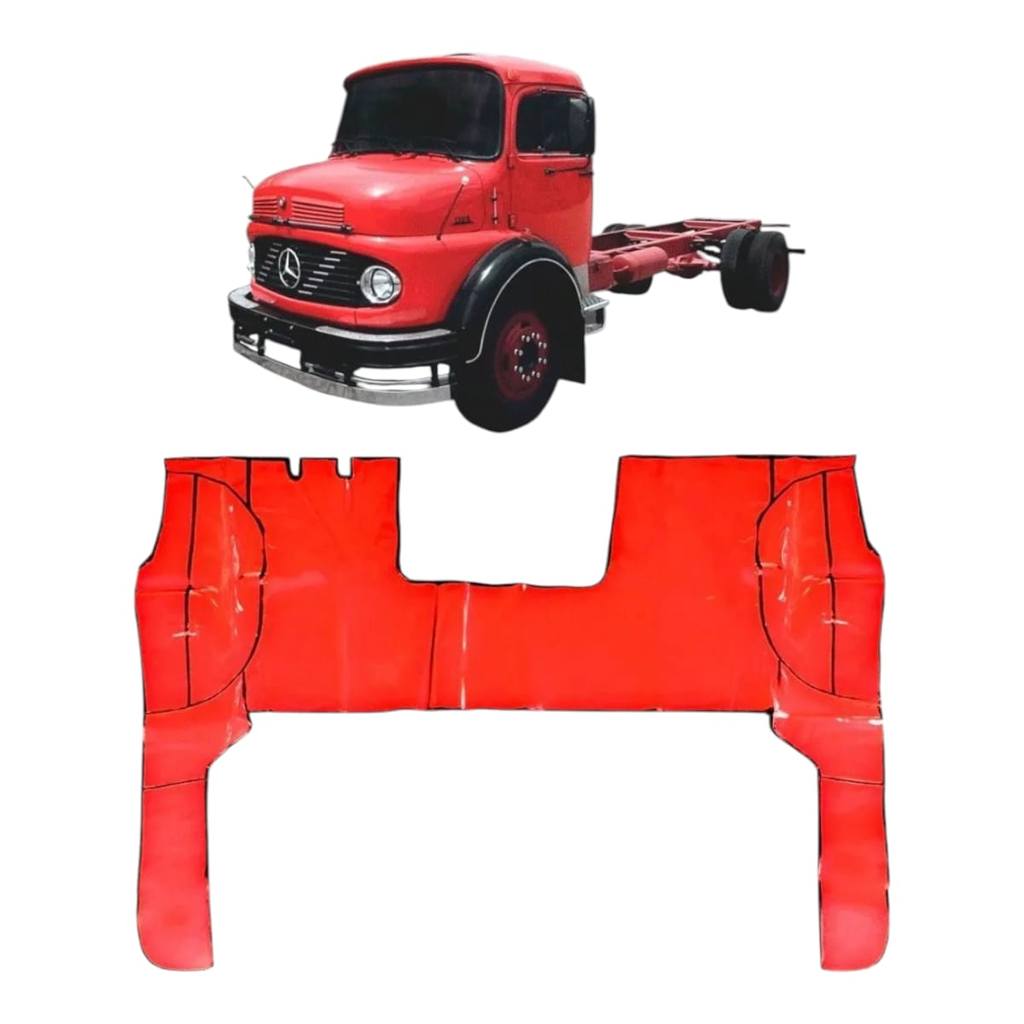 Tapete Vinil Caminhao Mb 1113 1313 1513 2013 2213 Vermelho
