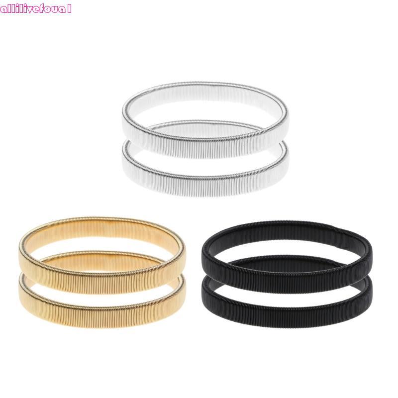allilivefoua1 Conjunto Pulseiras 6 Peças, Braçadeiras Metal Elásticas, Da Para Homens