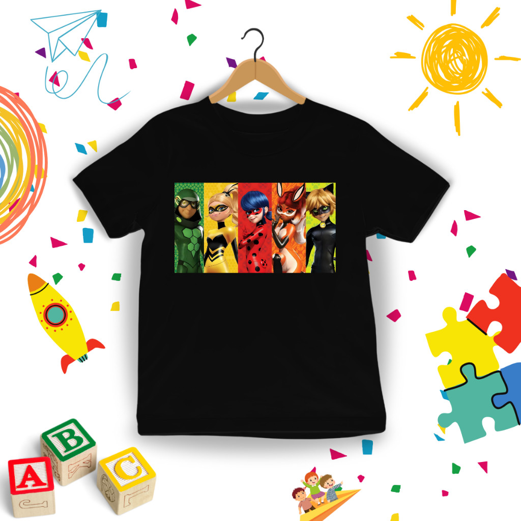 Camiseta Infantil Turma Lady Blusa 100% Algodão Menina Menino Kids Várias Cores Envio Rápido