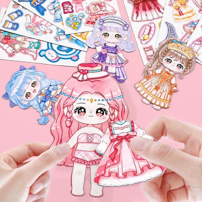 Brinquedos de Adesivos Magnéticos para Geladeira - Adesivos de Princesas com acessórios de moda em Oferta na Shopee