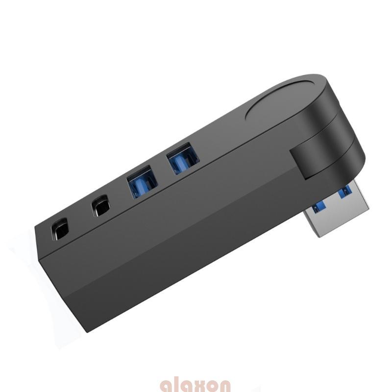USB3 0 Divisor Pequeno Caixa 4 Portas Rotativas USB Transferência Expansor Múltiplo Para Computador Laptop