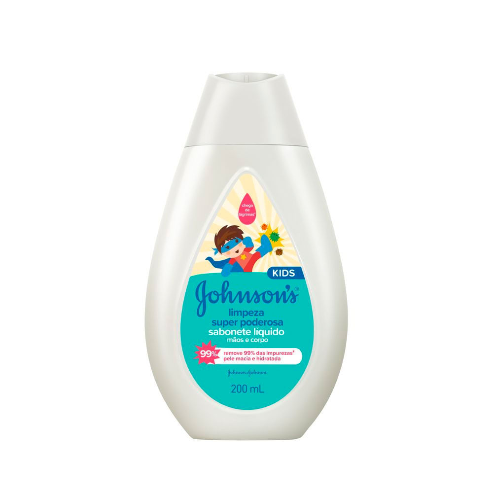 Sabonete Líquido Johnson's Kids Limpeza Super Poderosa 200ml em Oferta na Shopee