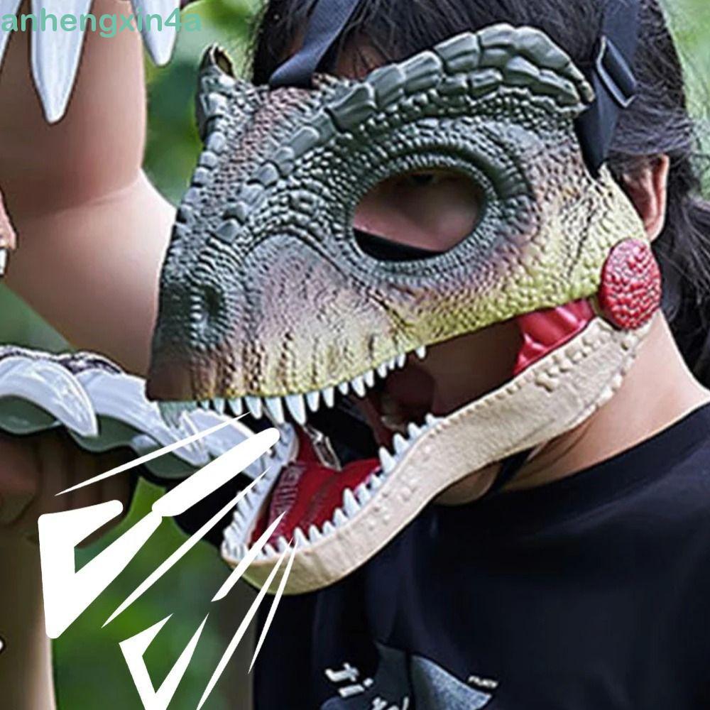 Chapéu De Máscara De Dinossauro ANHENGXIN , 3D Com Som Realista , Capa Facial Confortável Para Cabeça