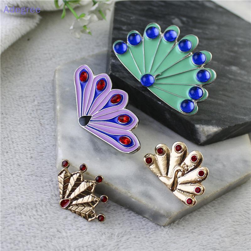 Adegree 1 Pçs Cristal Diamante Peaco Animal Pino Anime Criativo Fantail Broche Role Play Adereços Homens E Mulheres Bapa