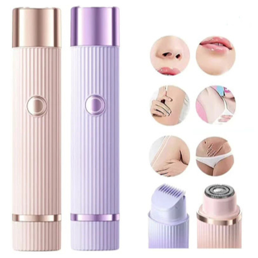 Depilador Eletrico Feminino Recarregável Removedor De Pelos Navalha Dupla Click