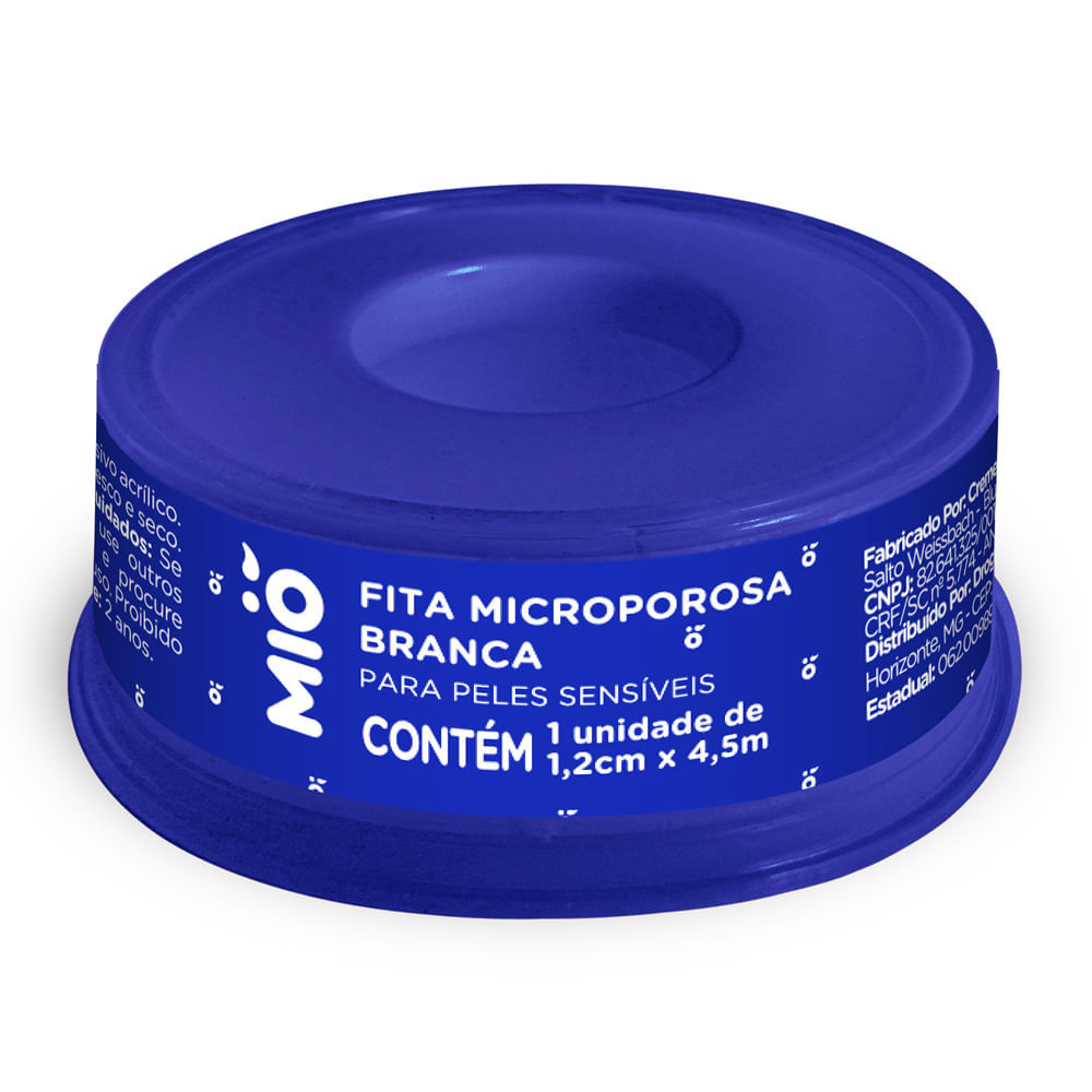Fita Microporosa Mió Branca para Peles Sensíveis 1,2cm X 4,5m 1 Unidade