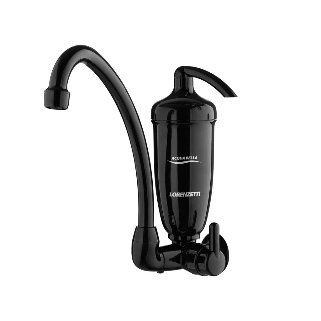 Filtro Purificador Com Torneira Água Acqua Bella Parede Lorenzetti - Preto