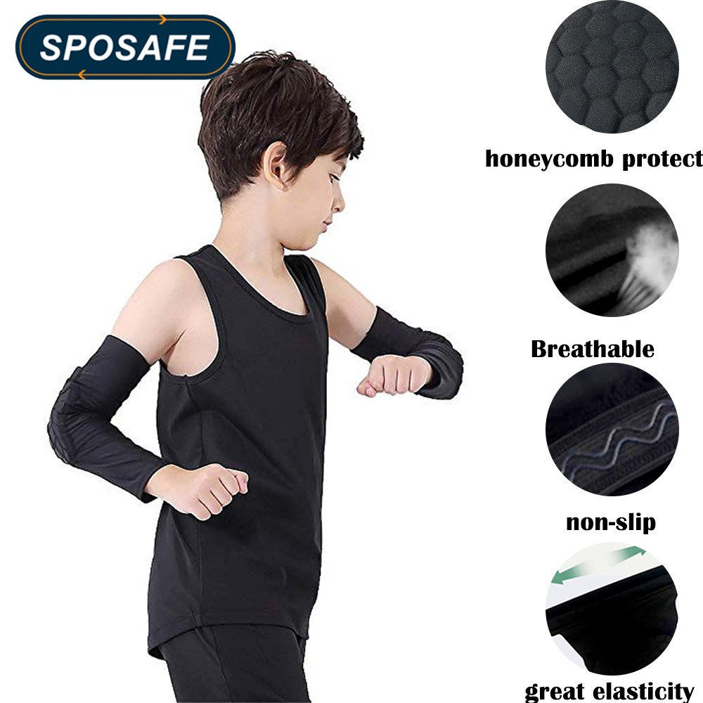 SPOSAFE 1 PCS Cotovelo De Apoio Para O Peso Infantil 19-32kg De Proteção Antiderrapante Meninos Meninas Respirável Basqu