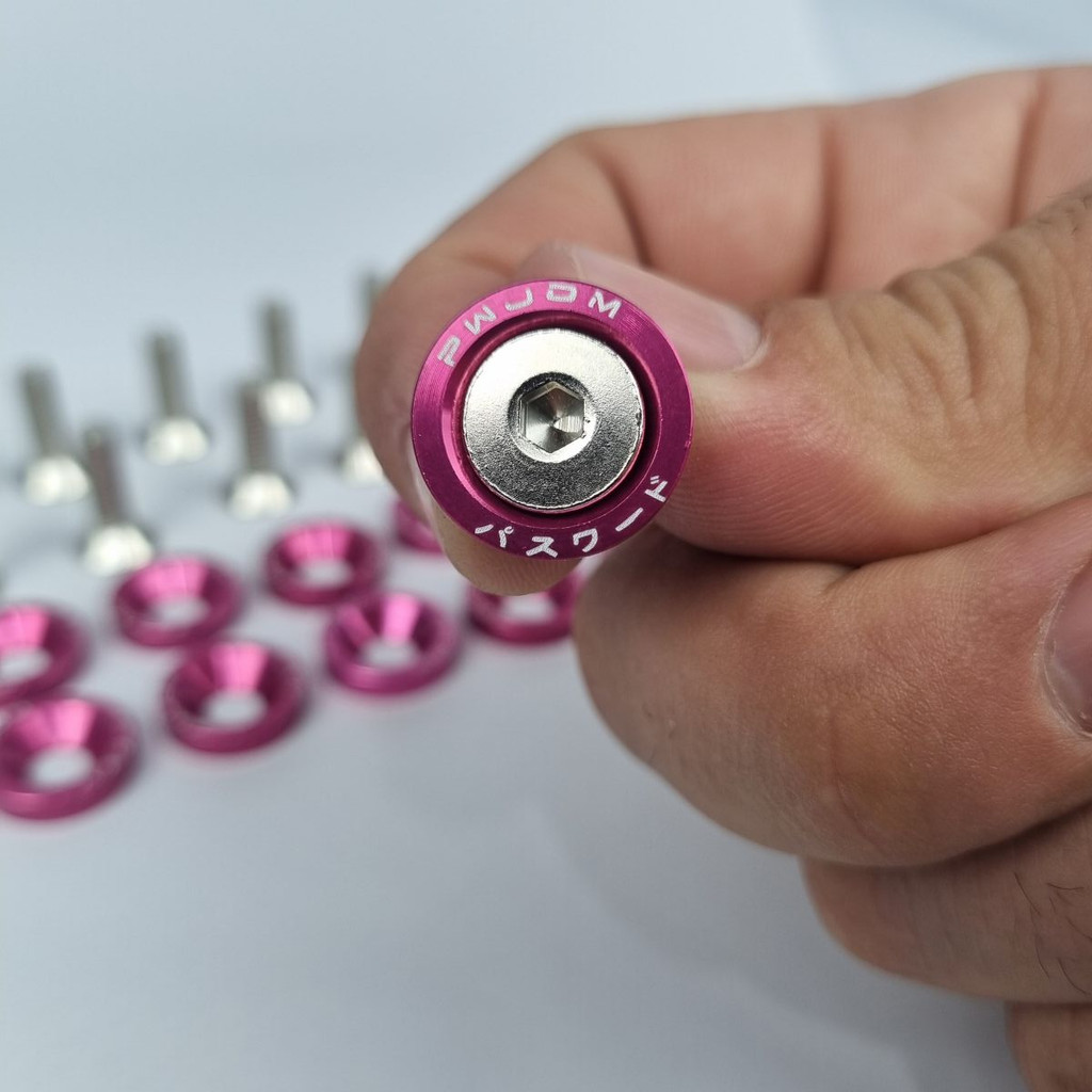 Kit 10 Parafuso Arruela Anodizadas M6x20mm Tuning Carro Moto