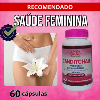 Canditchau Cáps Probióticos Candidíase Fungos Feminino, Flora Intestinal Bem-Estar Intimo em Oferta na Shopee