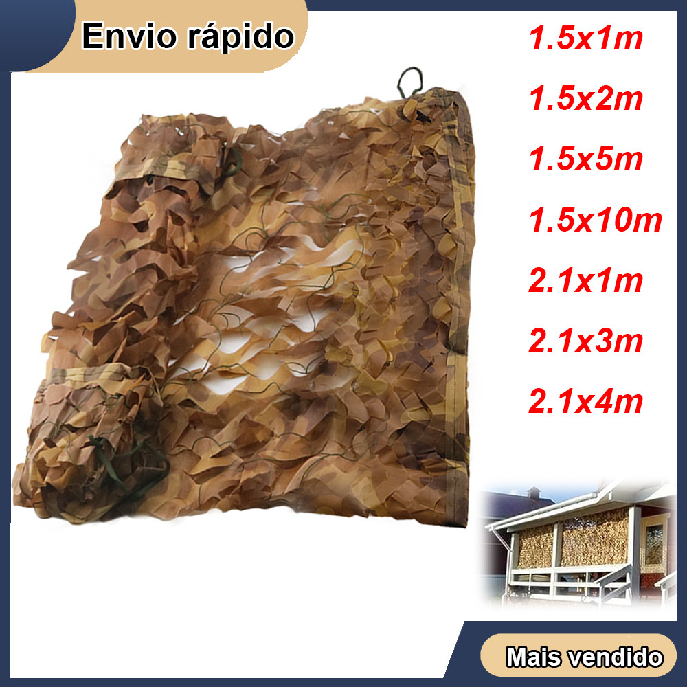 Marrom Rede de camuflagem de malha para decoração de caça acampamento fábrica abrigo de exibição pano de fundo