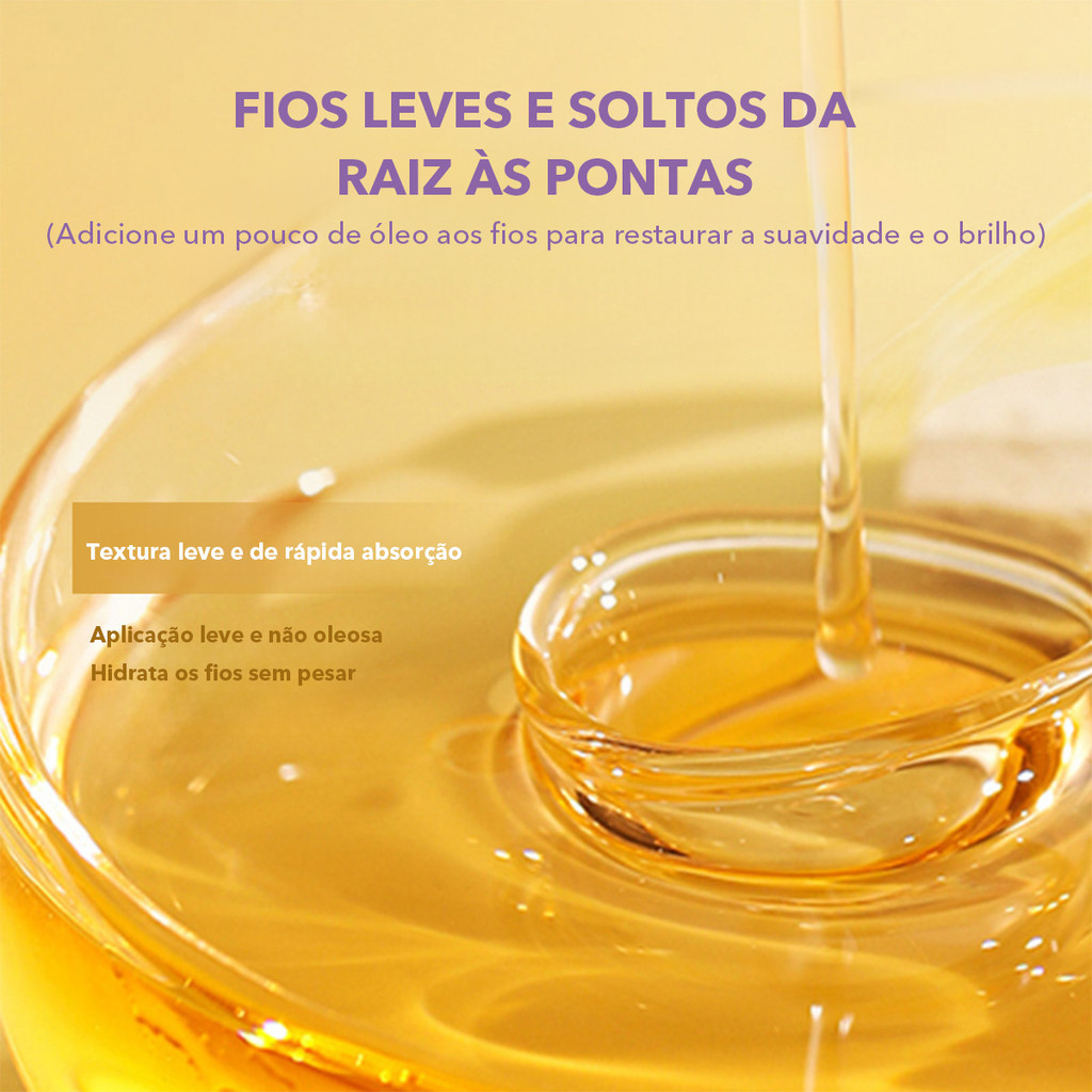Óleo Capilar Spray Perfumado Premium 100ml, Hidratante Profundo para Cabelos Cacheados, Nutrição e Brilho Sem Peso