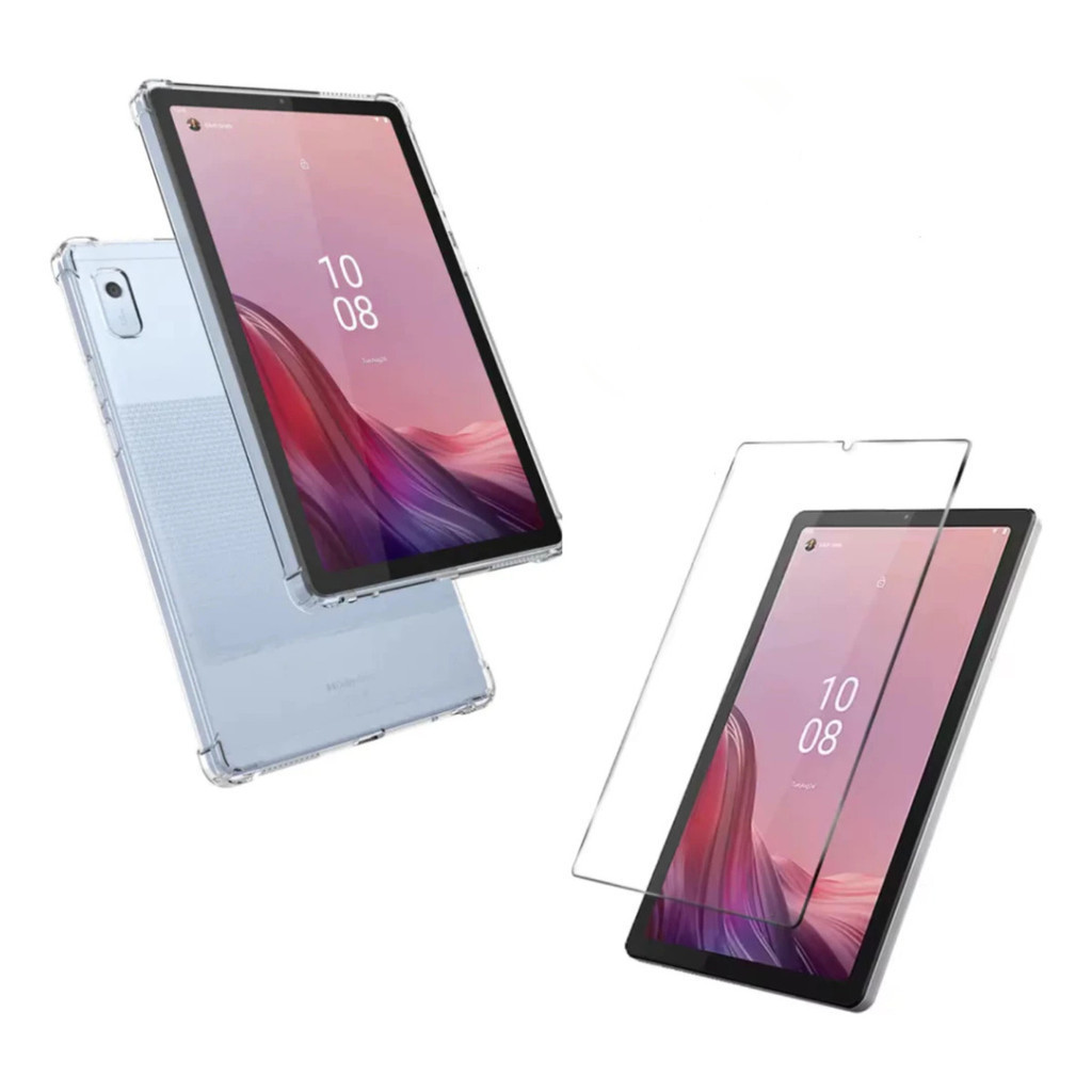 Kit Capa Protetora TPU + Película De Vidro Para Tablet Lenovo M9 em Oferta na Shopee