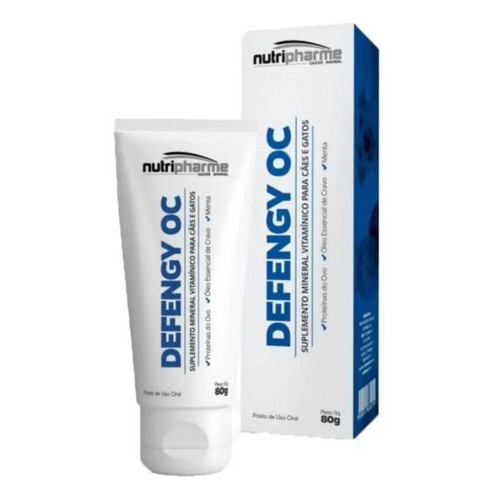 Defengy Oc 80g - Creme Dental Cães E Gatos Menta
