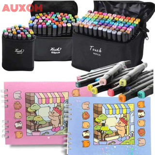 Kit de Pintura Infantil 50 Páginas + Caneta Marcadora 24-80 Cores Colorida