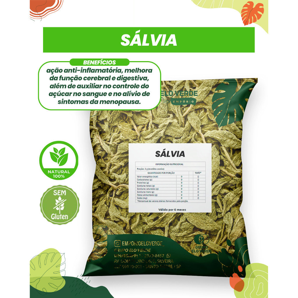 SALVIA CHA INFLAMAÇÕES em Oferta na Shopee