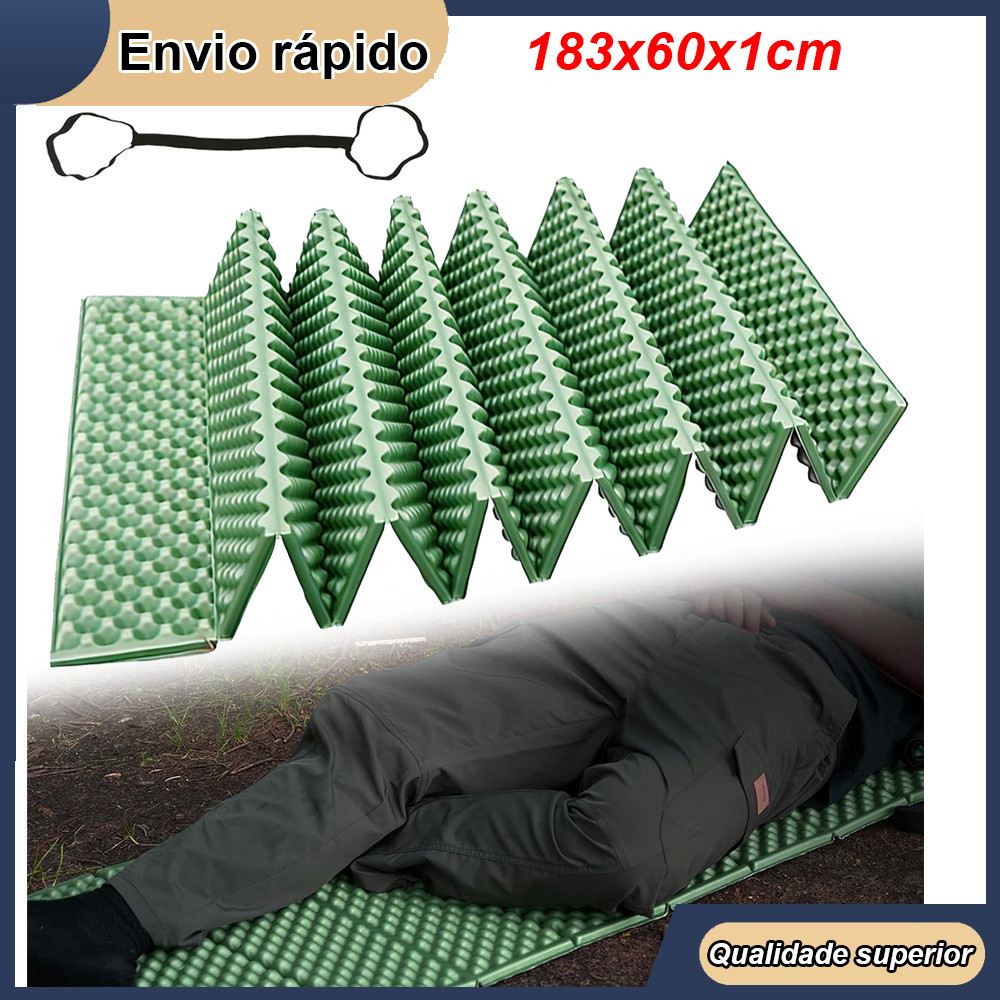 Verde Isolante Termico Camping Colchão Camping Insulation Mat Revestida de À Prova D’Água e Dobrável Tapete de Umidade