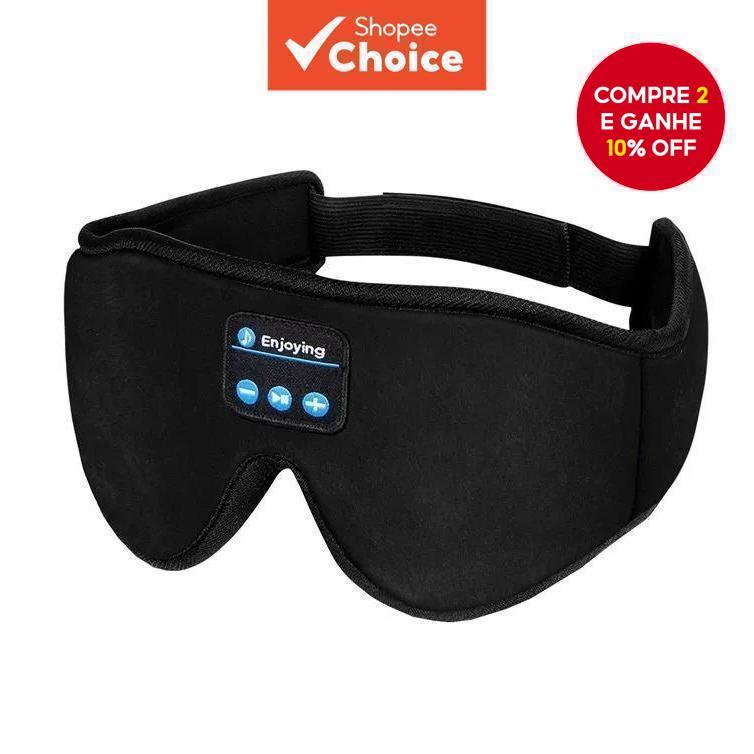  Especial sombreamento e respirável artefato para dormir óculos com música Bluetooth em dormitório estudantil.