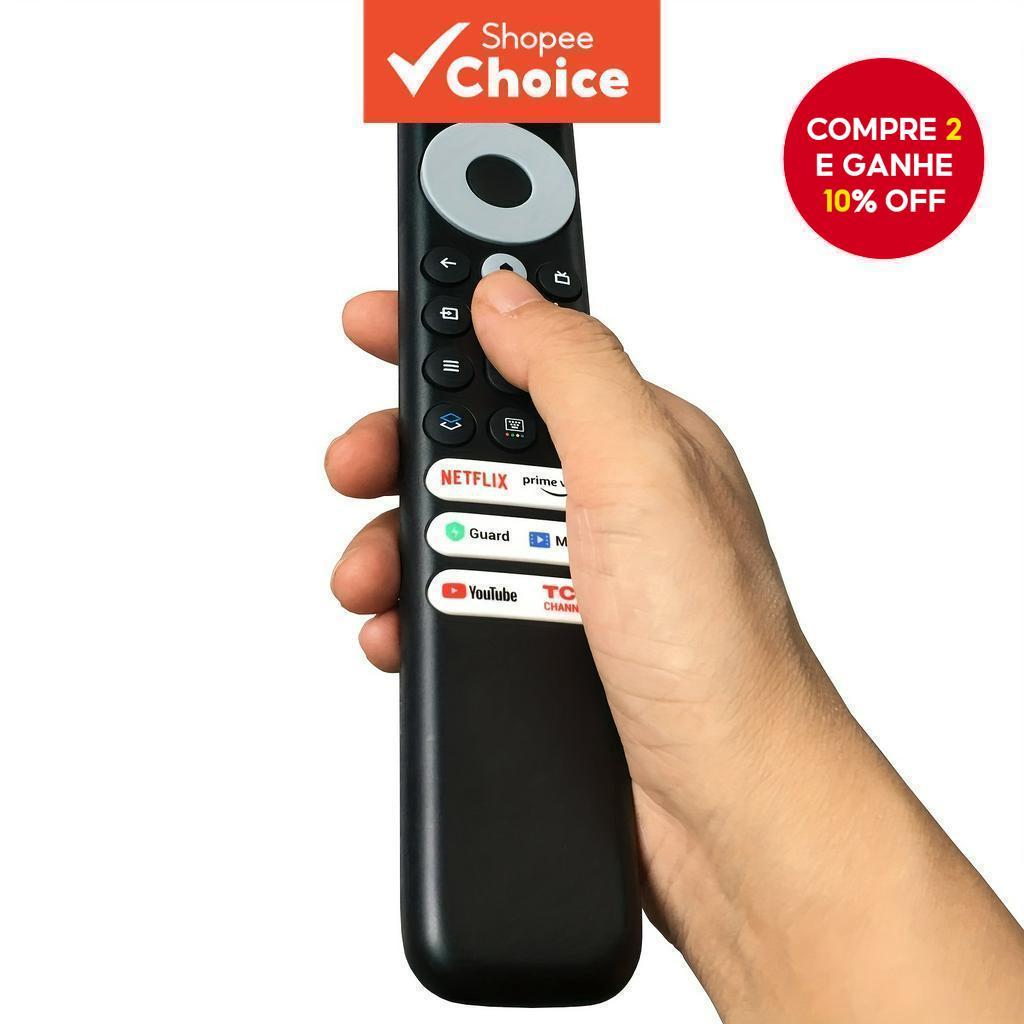 Novo Controle Remoto Substituto para TV Smart TCL 50P725G 55C728 Controle Remoto RC902V FMR1 (Sem Função de Voz)