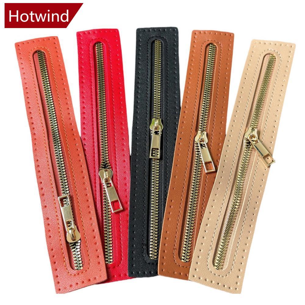 HOTWIND Multicolorido Couro Do Plutônio Costurado À Mão Zíper DIY Saco Artesanal Substituível Macio Modificação Acessóri