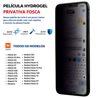 Película Hidrogel PRIVATIVA FOSCA PREMIUM para Redmi - Poco - MI - TODOS OS MODELOS em Oferta na Shopee
