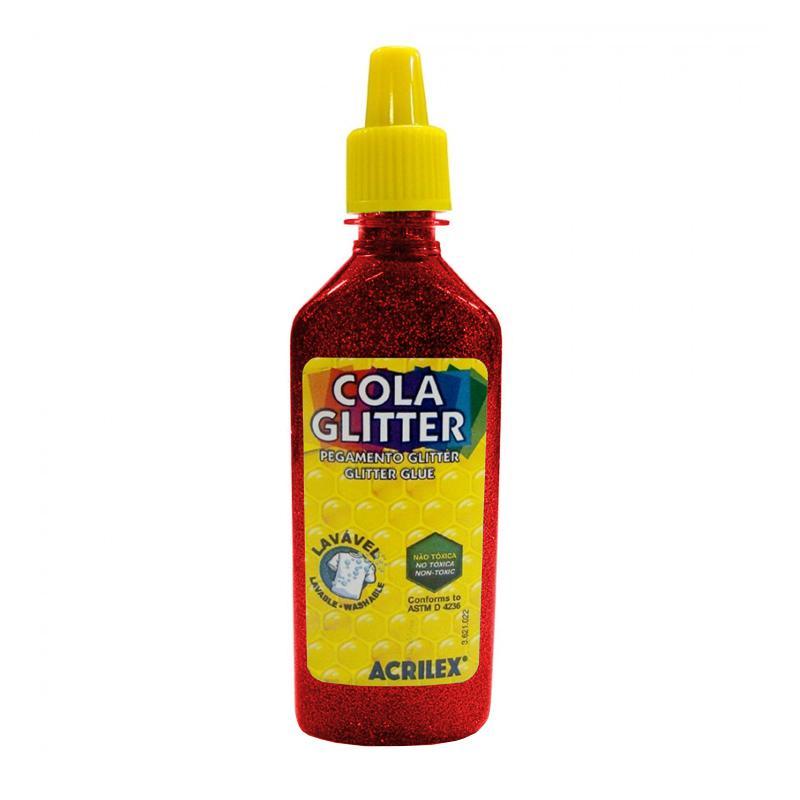 Cola glitter 23g vermelho 205 Acrilex em Oferta na Shopee