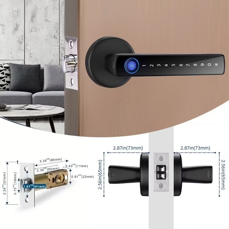 RAYKUBE-Fechadura porta de digital, Fechadura Digital com Senha, Smartlife, Tuya APP Desbloquear em Oferta na Shopee