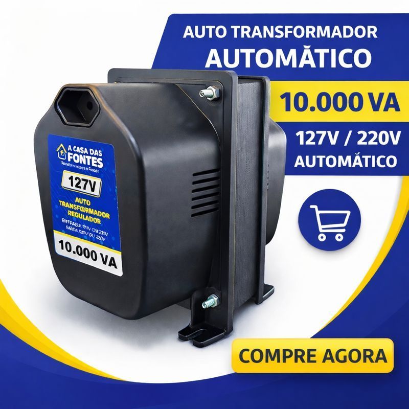 Auto Transformador 10000VA 110V/220V 18.000 BTUS