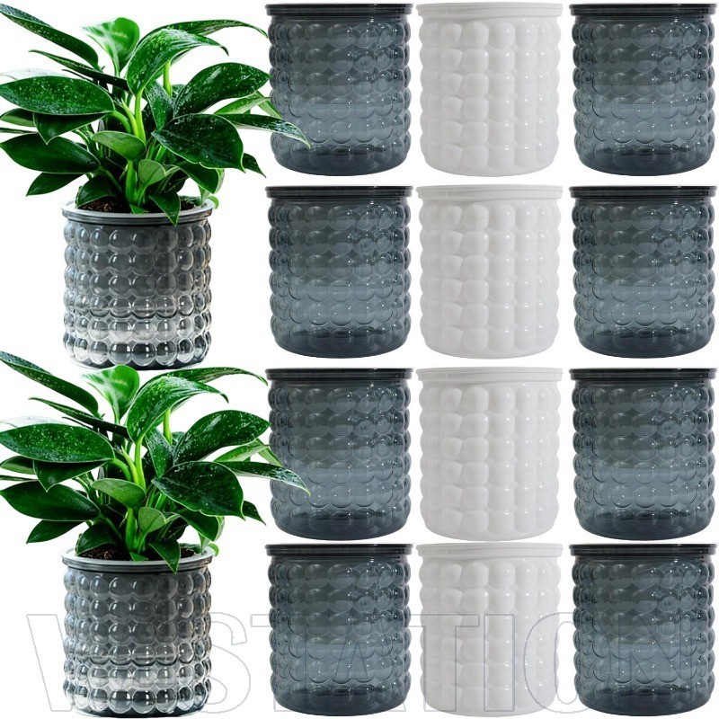 1/2 Unidades De Plástico Transparente Hidroponia Corda De Algodão Fower Pote-Vaso Para Decoração De Casa-Vasos De Planta