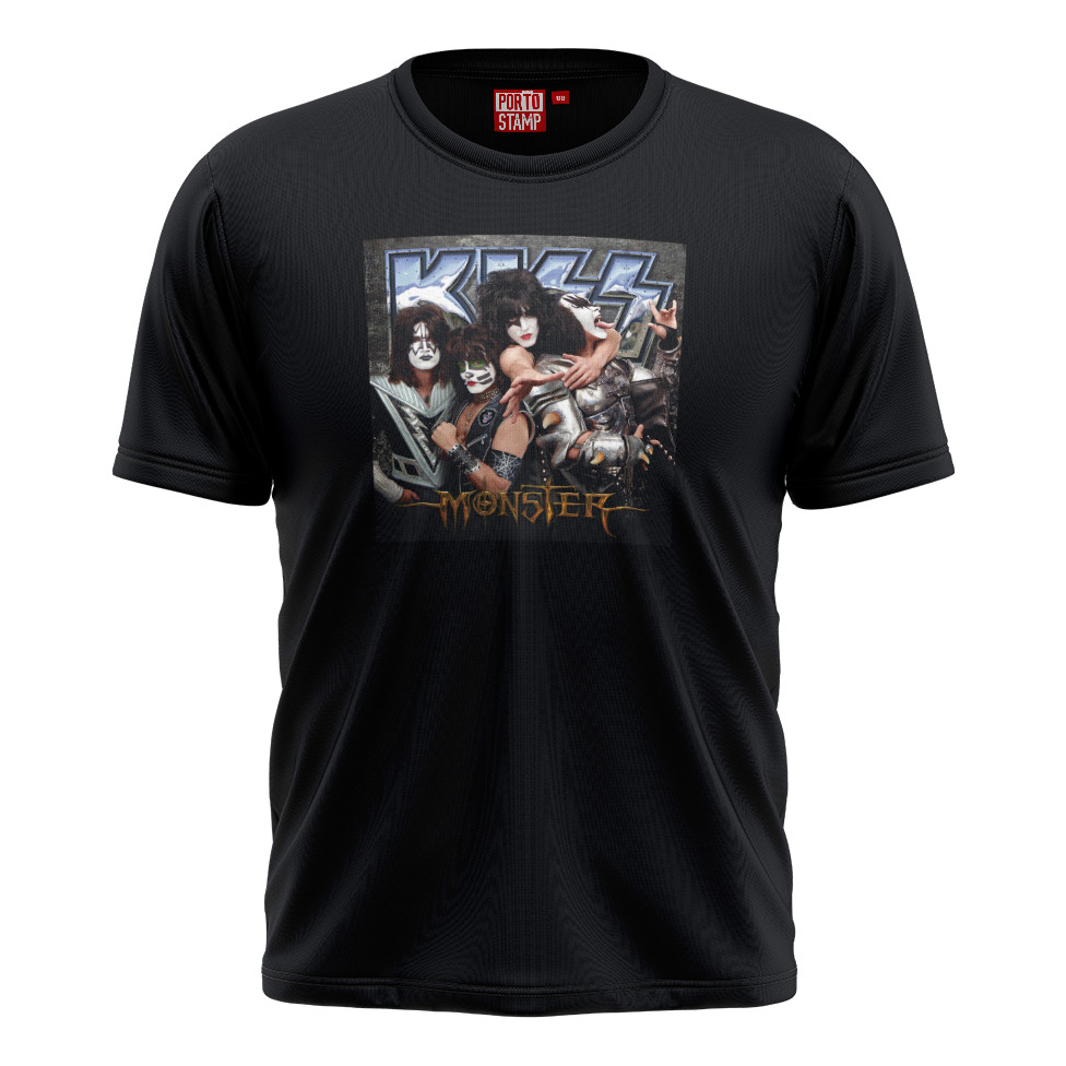 Camiseta De Algodão Banda De Rock Kiss Monster Tour