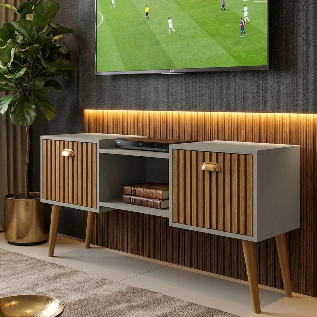 Rack Nicho Painel Orfeu 1.20cm Uno Pequeno Sala de Estar Quarto Tv até 48" Premium Exclusivo