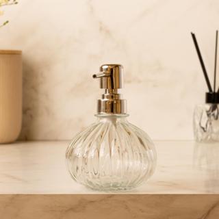 Porta Sabonete Líquido Lyor Redondo com Pump 330ml Vidro em Oferta na Shopee