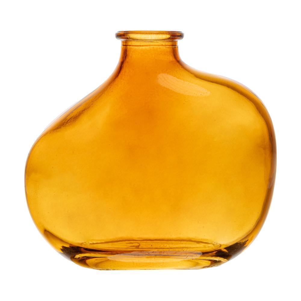 Vaso Organics 11cm x 10cm x 5,5cm Âmbar Vidro Wolff