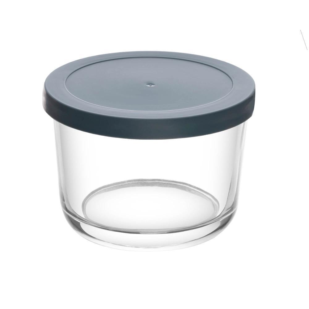 Pote Lyor de Vidro com Tampa em PP Cinza 200ml em Oferta na Shopee