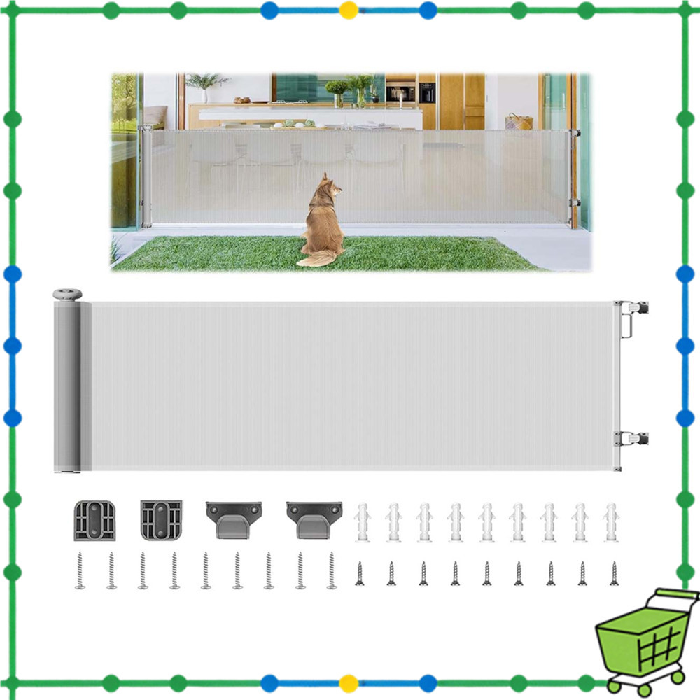 Porta retrátil para bebê aumentada cerca de escada sem perfuração de 33 polegadas 3m isolamento Super longo para animais