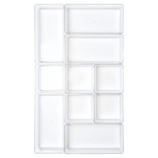 Kit 10 Organizador Multiuso Modular Gavetas Geladeira Acrilico Cristal em Oferta na Shopee