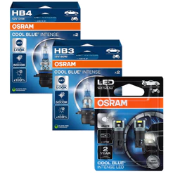 Kit Lâmpada Osram Cool Blue Intense 5000k 12v: Um Par Hb4 51w + Um Par Hb3 60w + Um Par Pingo Led T10 6000k