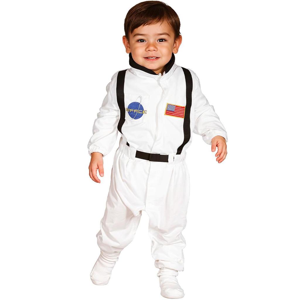 Fantasia Astronauta Bebê Menino Uniforme Espacial Realista de Luxo
