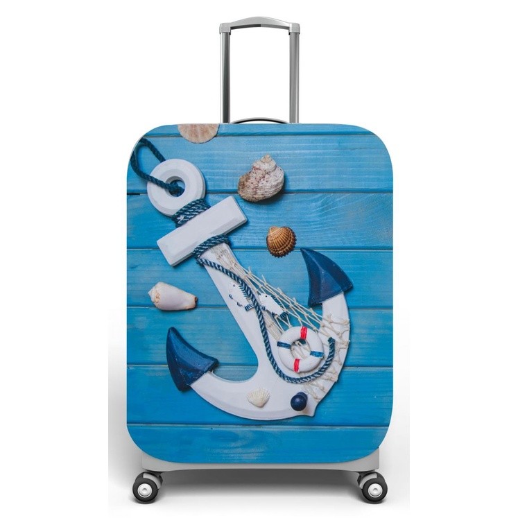 Capa para mala de viagem estampa ancora nautica
