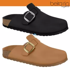 Mule Feminino Beira Rio Clog Fivela Conforto Original
